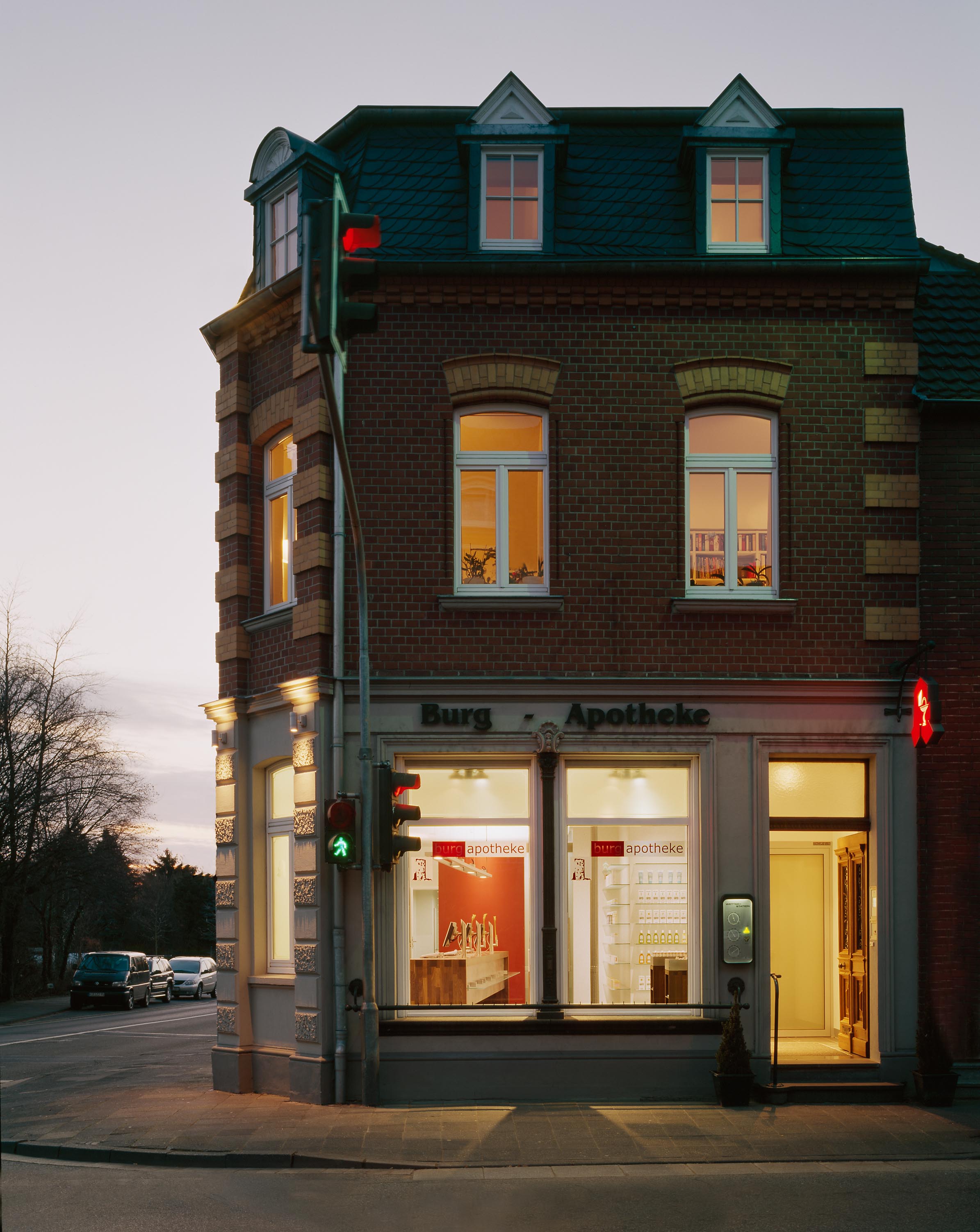 Building, façade and shop window