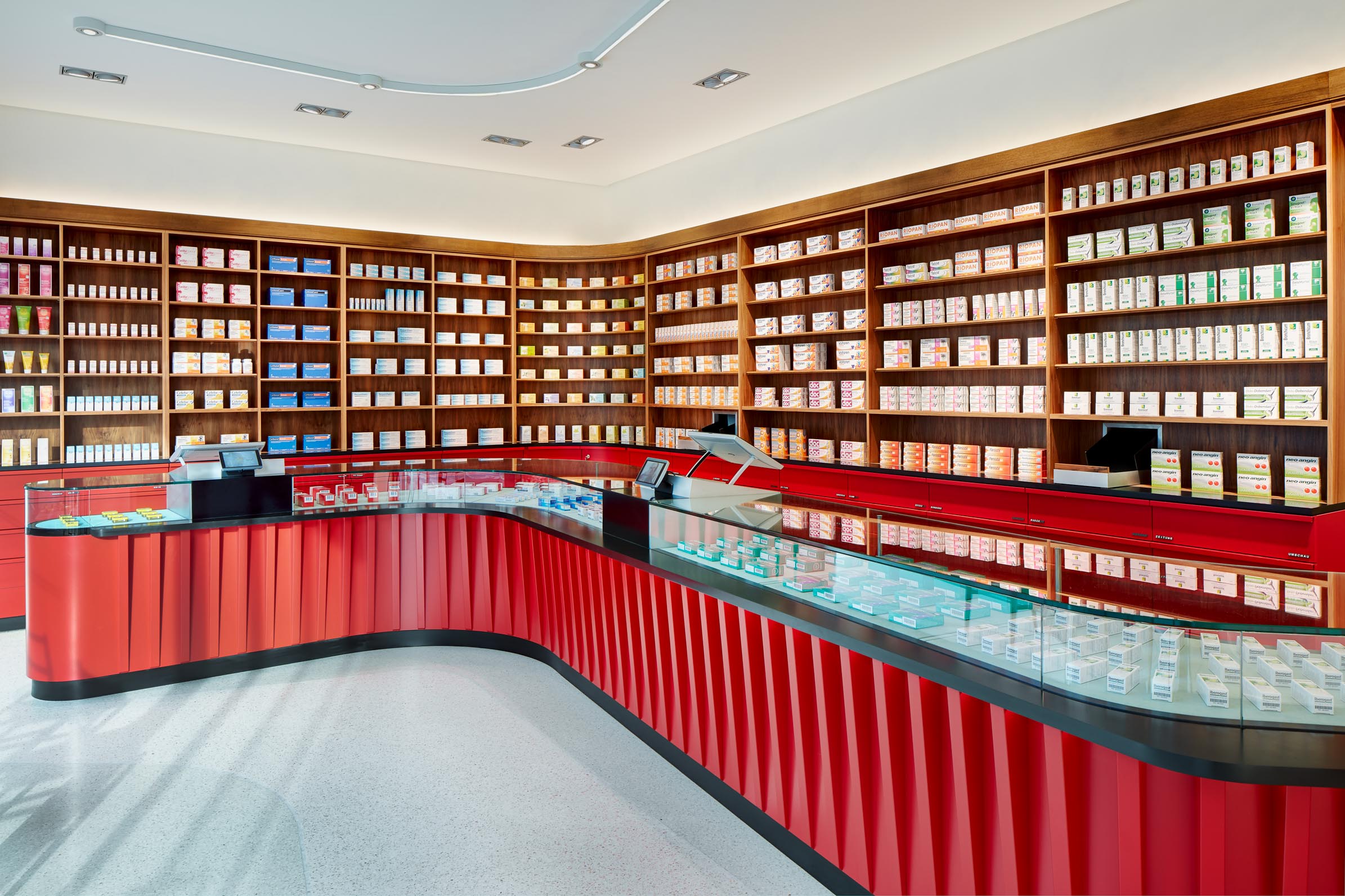 Dispensary, prescription counter and medicine display