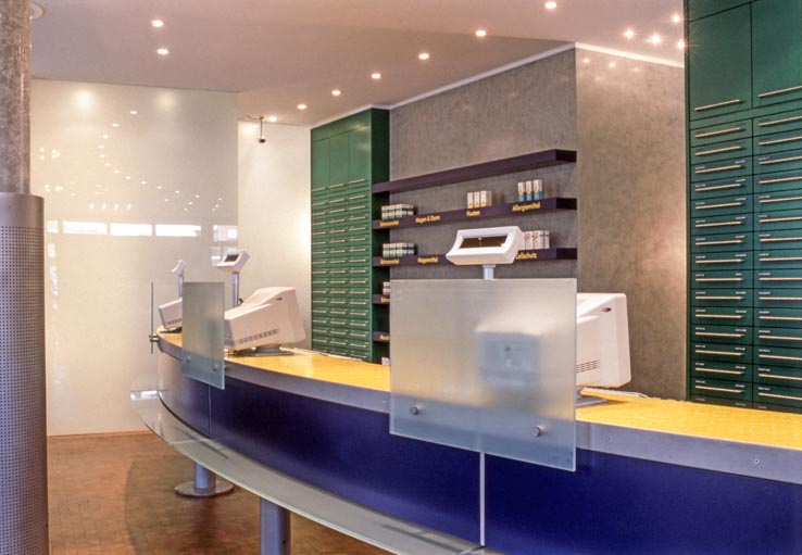 Bauhaus Apotheke, HV-Tisch und Sichtwahl